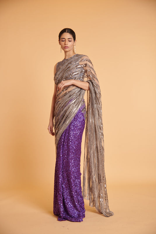 husn Pewter gilded bling bling gradient classic drape