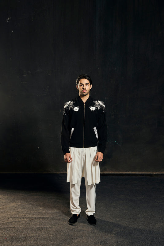 Red carpet floral bomber