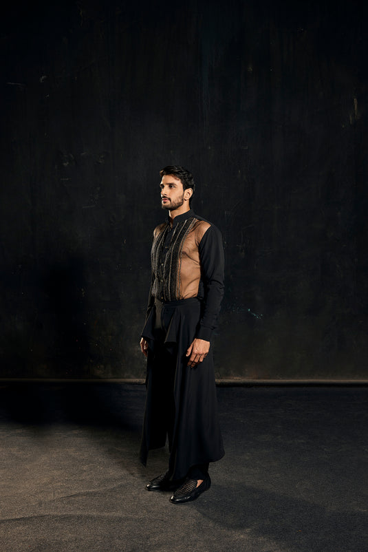 Red carpet tulle shirt