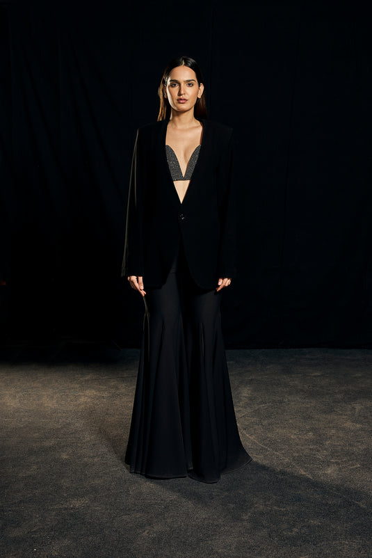 Red carpet open blazer