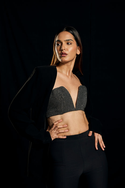 Red carpet rope bustier