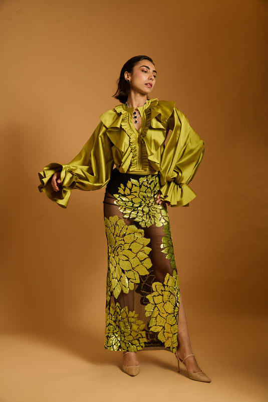 Trifecta acid green bauble shirt