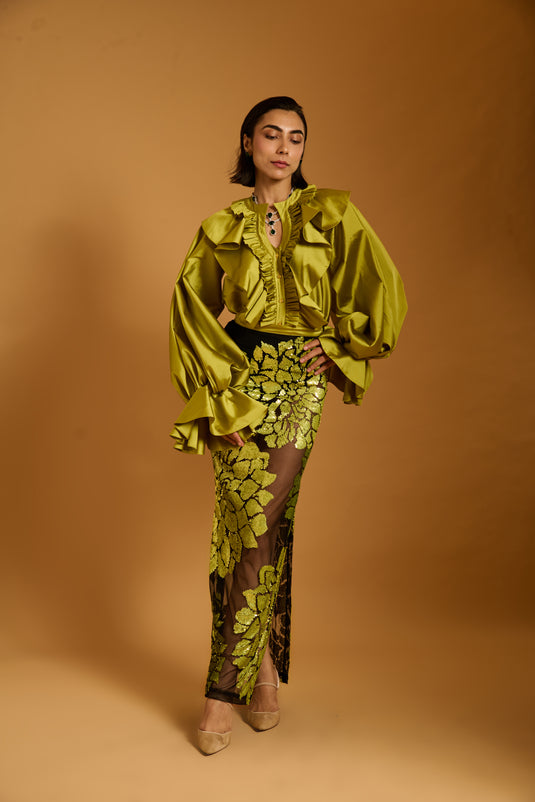 Trifecta acid green bauble shirt