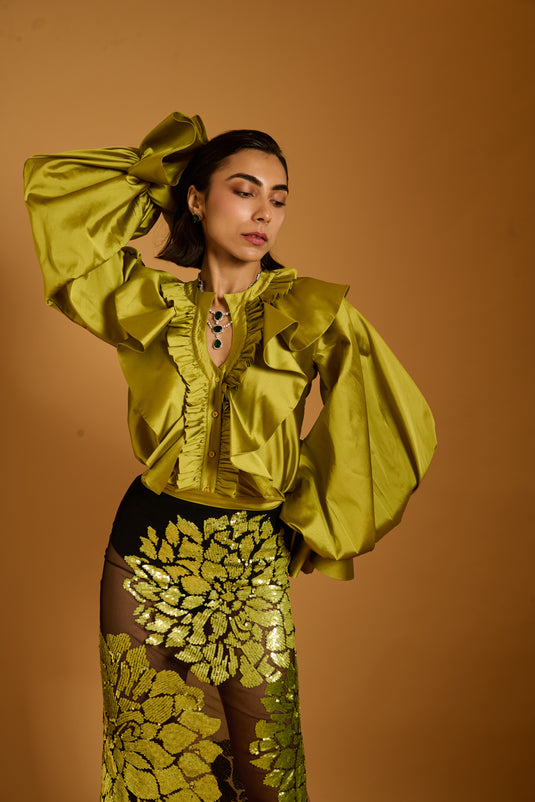 Trifecta acid green bauble shirt