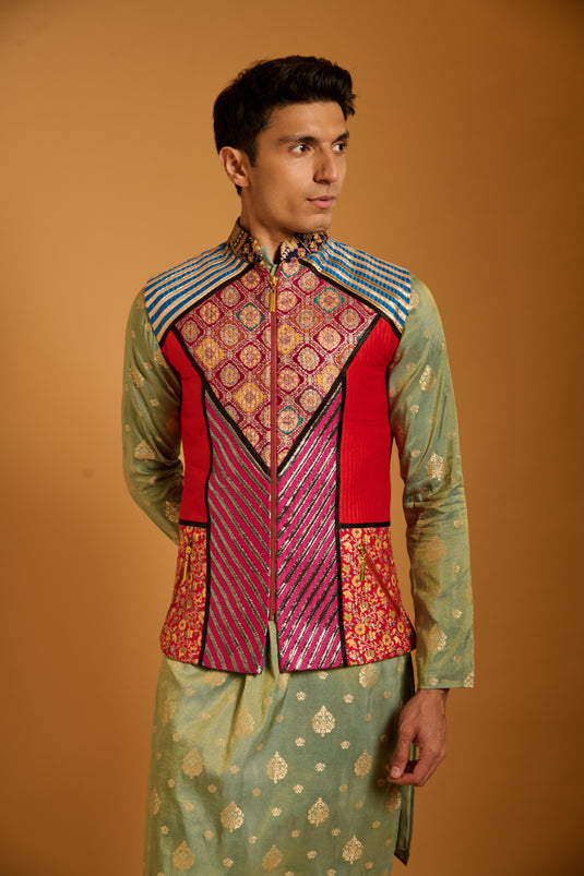 Trifecta brocade paneled bandi