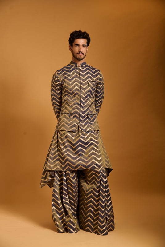 Trifecta charcoal chevron bandi set