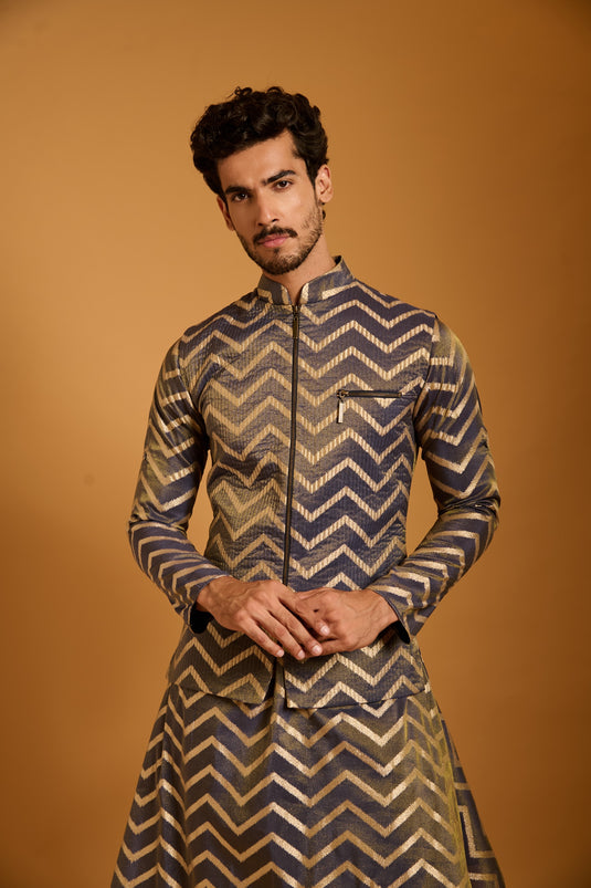 Trifecta charcoal chevron bandi set