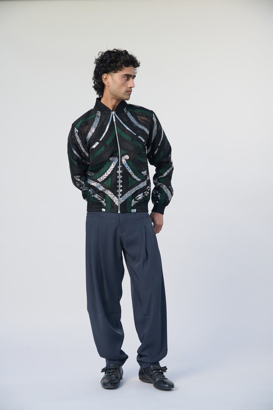 Asphalt jungle charcoal balloon pants
