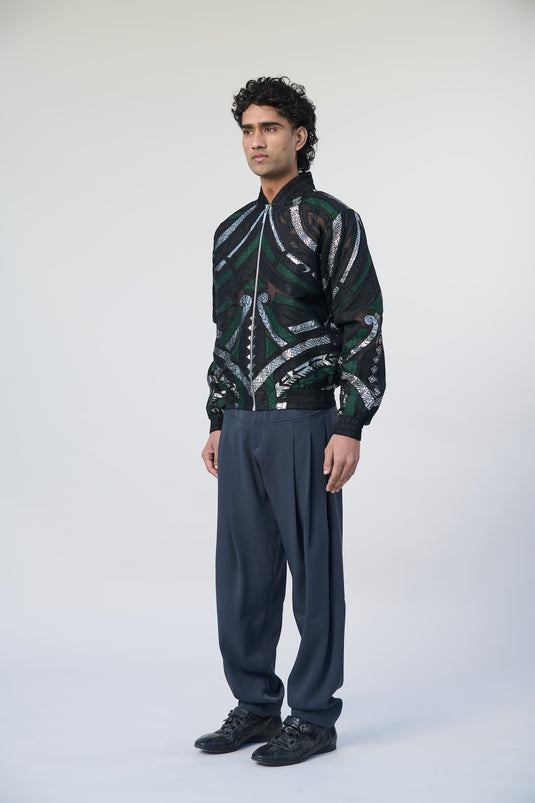 Asphalt jungle charcoal balloon pants