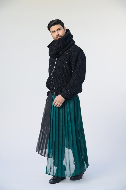 Asphalt jungle bomber knit