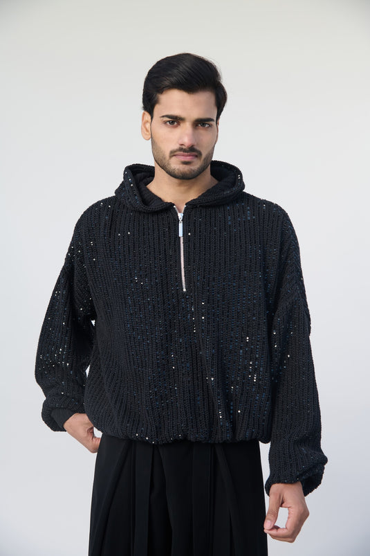 Asphalt jungle ribbed knit