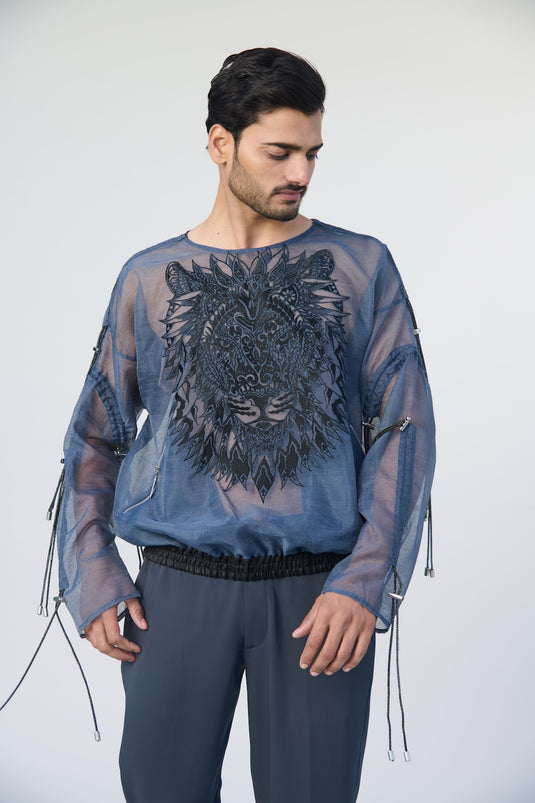 Asphalt jungle apex sheer jumper