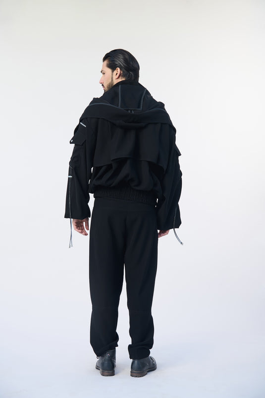 Asphalt jungle black balloon pants