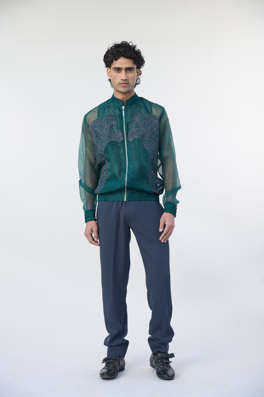 Asphalt jungle panther sheer bomber