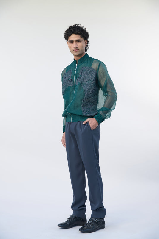 Asphalt jungle panther sheer bomber