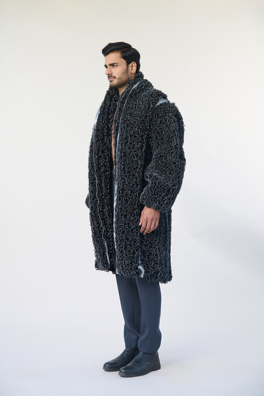 Asphalt jungle ruffled overcoat