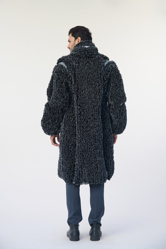 Asphalt jungle ruffled overcoat
