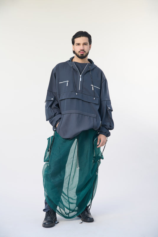 Asphalt jungle emerald utility skirt
