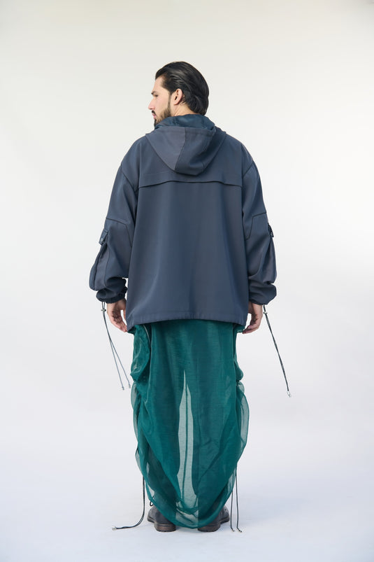 Asphalt jungle emerald utility skirt