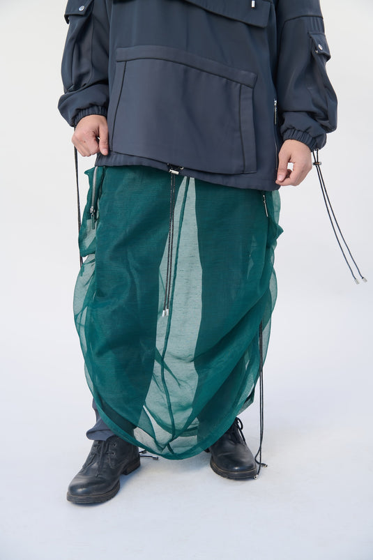 Asphalt jungle emerald utility skirt