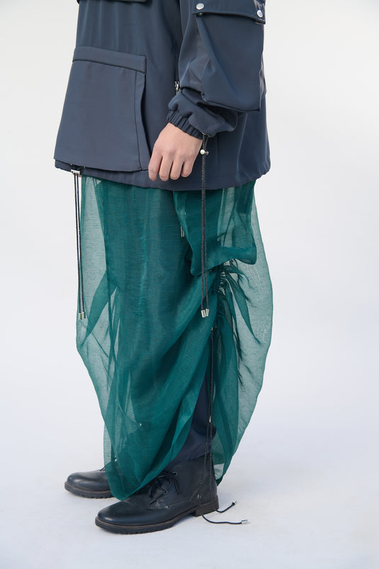 Asphalt jungle emerald utility skirt
