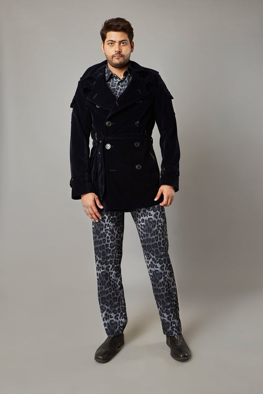 Neo-Luxe Combat Trench Navy Him
