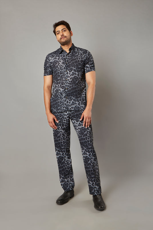 Grey Safari Shirt Him