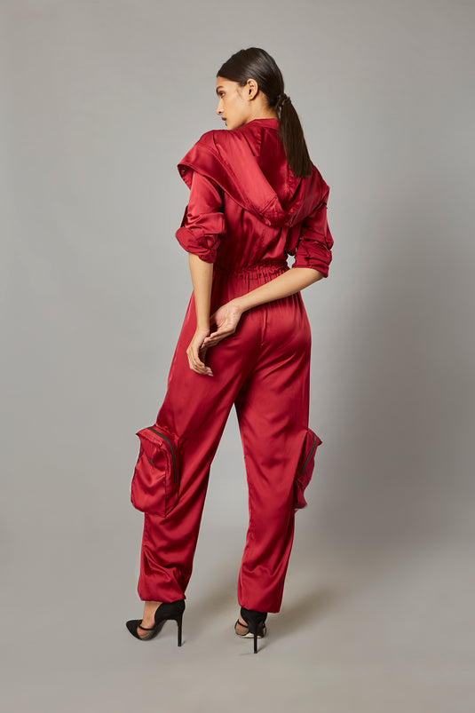 Stretch Sheen Red Jump