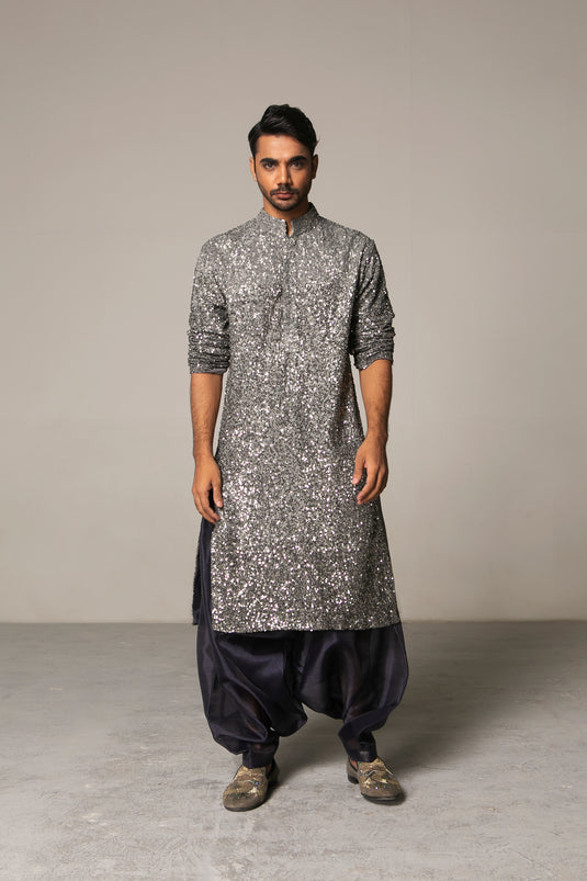 Cult Pewter to Gunmetal Bling Bling Kurta