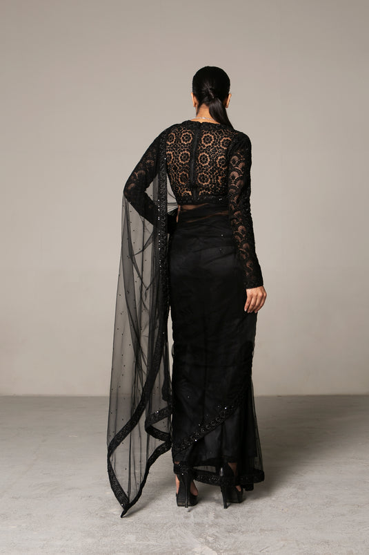 Cult Black Ultra Glam Crochet Classic Drape