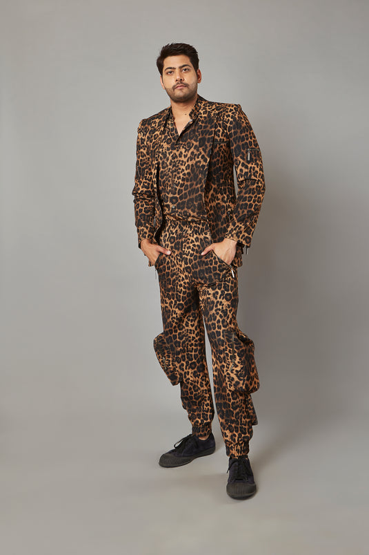 Leopard Combat Blazer Him