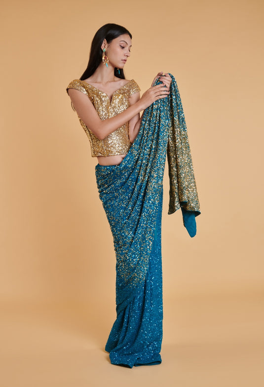 Sky Bling Bling Extreme Ombre Drape