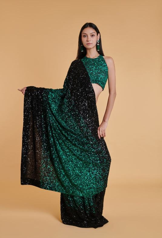 Emerald Reflective Gradient Bling Bling Classic Drape