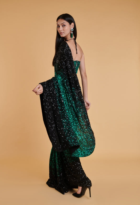 Emerald Reflective Gradient Bling Bling Classic Drape