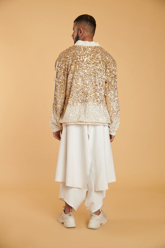 GENERATION GOLD Gilded vanilla ombre bling bling bomber him.