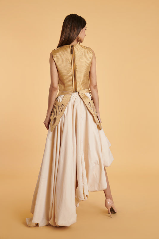 GENERATION GOLD Gilded skeletal short.