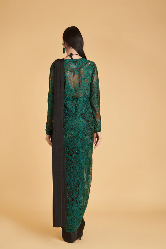 sometsuke Emerarudo Burakku Dripping Glam Jacket
