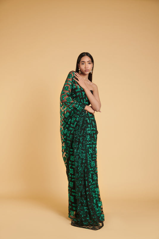 sometsuke Emerarudo Burakku Bling Bling Geometric Classic Drape