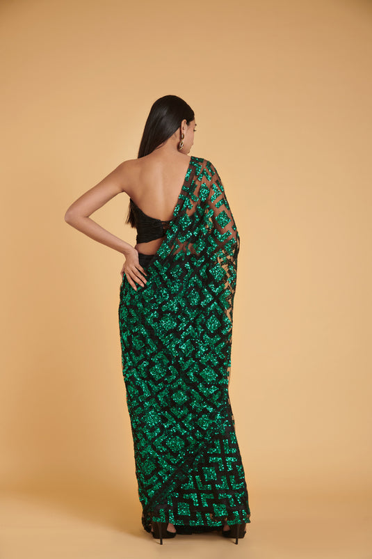 sometsuke Emerarudo Burakku Bling Bling Geometric Classic Drape