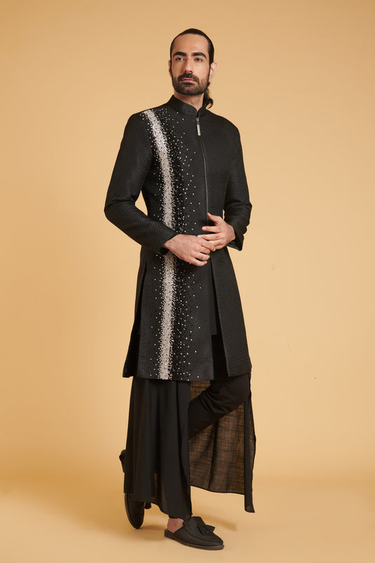 sometsuke Burakku Check Glam Gradient Traditional Jacket