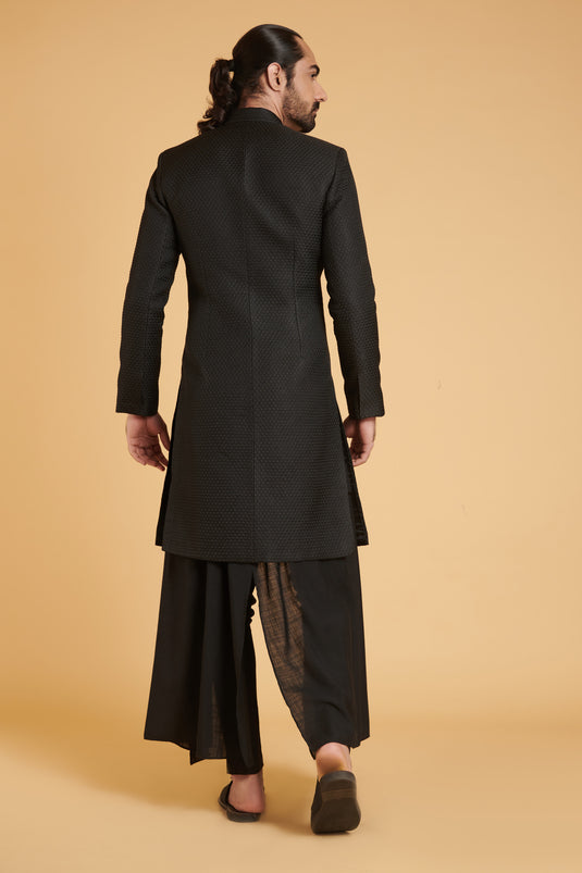 sometsuke Burakku Check Glam Gradient Traditional Jacket