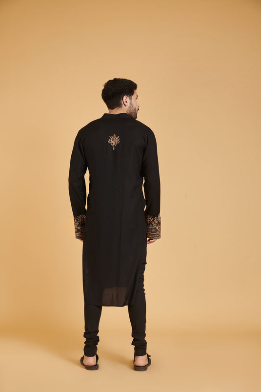 sometsuke Burakku Gorudo Aari Kurta