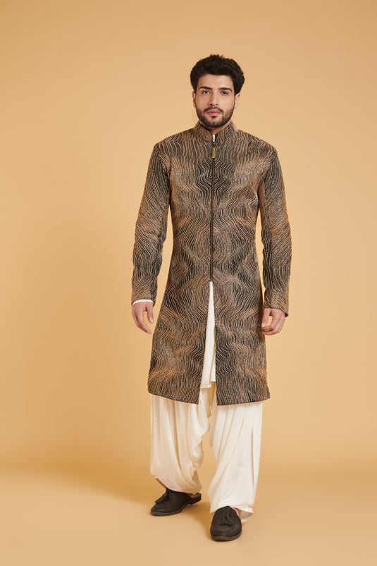 sometsuke Burakku Gorudo Ultra Glam Dripping Traditional Jacket