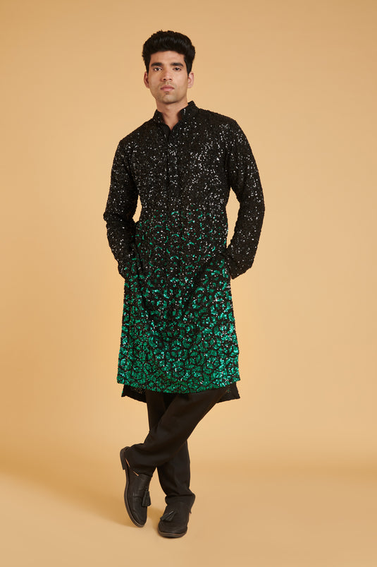 sometsuke Burakku Emerarudo Bling Bling Kurta