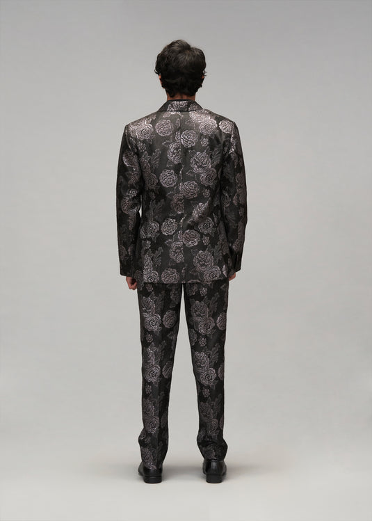 Starlight floral jacquard suit
