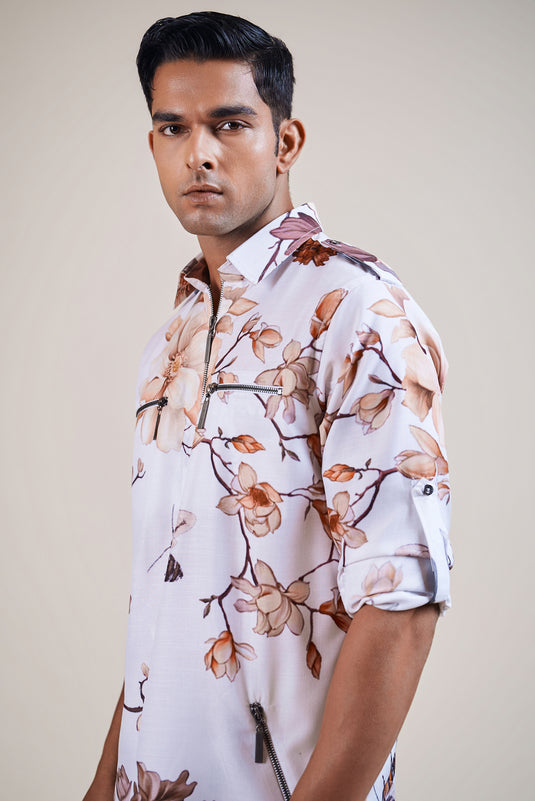 Garden of Eden ivory bumblebee  pathani kurta