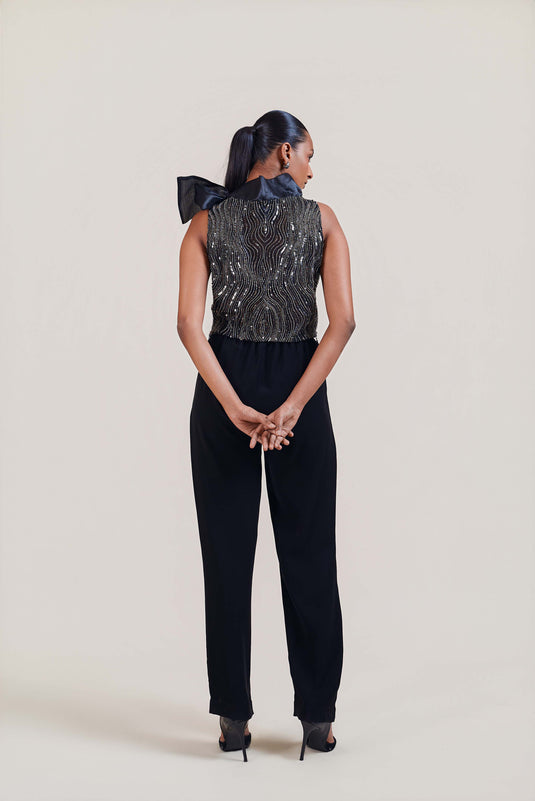 Fuss it black gunmetal dripping top