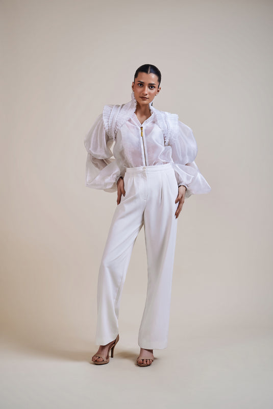 Night white organza bauble shirt