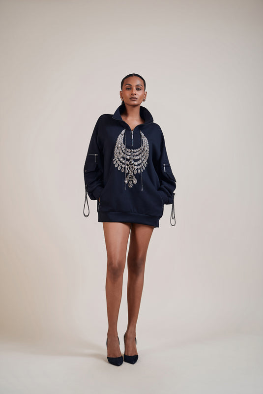 Garden of Eden black necklace jumper dress