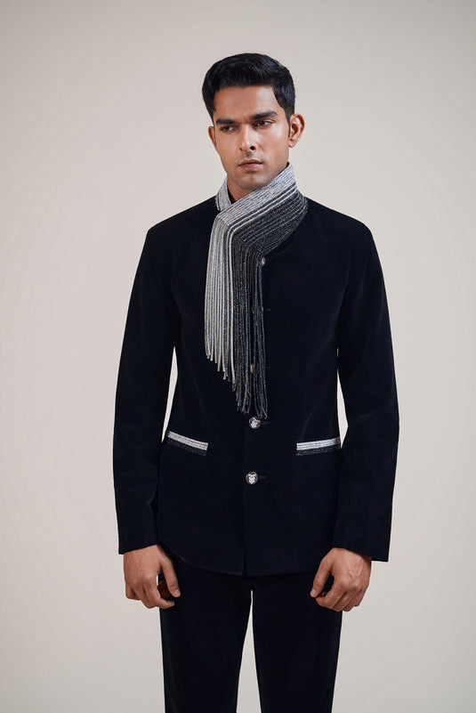 Checkmate black crystal rope jacket